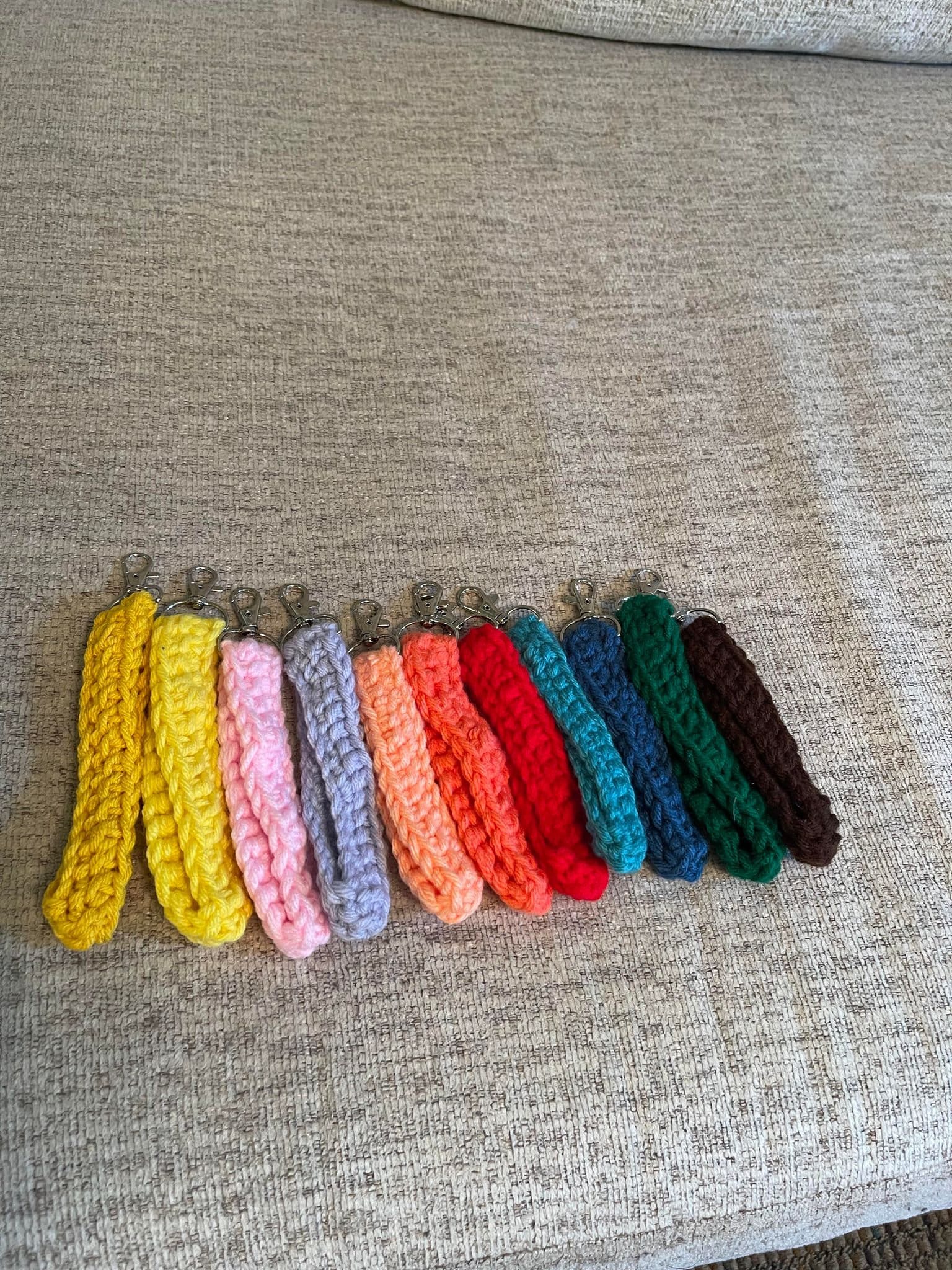 Crochet Wristlet Keychain Crochet Wristlet Crochet Keychain Etsy