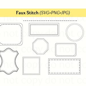 Patch Svg Rectangle en cuir, Patch pour chapeau, SVG de faux point, Patch vierge SVG, Svg rectangle, Bonnet Patch Svg, Glowforge, vecteur de tiret, Png