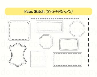 Patch Svg Rectangle en cuir, Patch pour chapeau, SVG de faux point, Patch vierge SVG, Svg rectangle, Bonnet Patch Svg, Glowforge, vecteur de tiret, Png