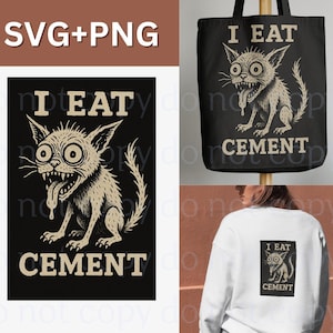 Camiseta divertida con meme de gato maldito que come cemento, extrañamente específica, camiseta de meme divertida, sudadera irónica, regalo para amantes de los gatos, extrañamente específica, maldita, vergonzosa