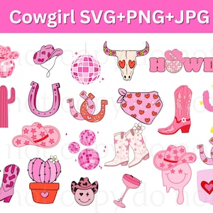 Cowgirl Svg Bundle, Cowgirl Png, Cowgirl Boots Svg, Country Girl Svg, Western Svg, Southern Girl Svg, Cowgirl Hat Svg, Yeehaw Svg, Rodeo Svg