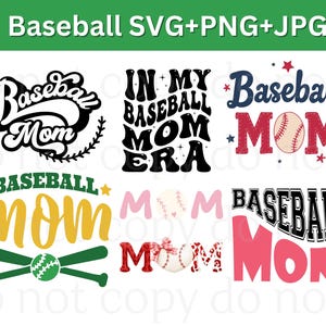 Baseball Mom SVG, Baseball Mom PNG, Baseball Mom Shirt Design Car decal png svg jpeg Digital File Cut File for Cricut Sublimation