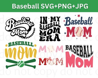 野球ママSVG、野球ママPNG、野球ママシャツデザイン車用デカールpng svg jpegデジタルファイルカットファイル（クリカット昇華用）