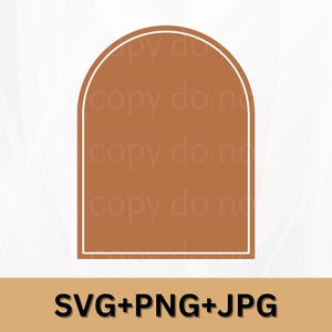 May include: A brown arch with a white outline. The arch is a digital graphic that can be used for crafting projects.