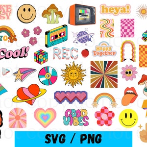 Boho Hippie Svg, Boho Hippie Clipart, Groovy Svg, Retro svg, Retro Flower Svg, Retro Daisy Svg, Boho Flower Svg, Flower Svg, Retro Cut File