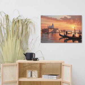 Canvas venice at sunset