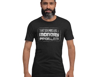 Unisex t-shirt med tryck, måndag, blues, helg