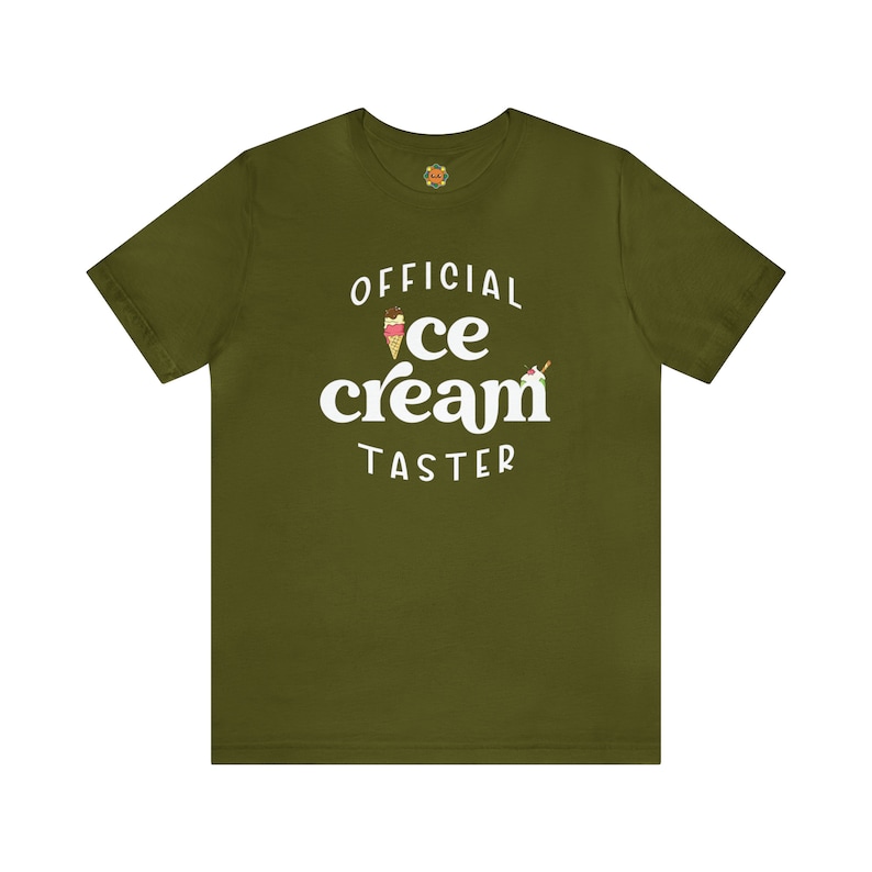 Official Ice Cream Taster Funny Crewneck Cotton Tshirt Etsy