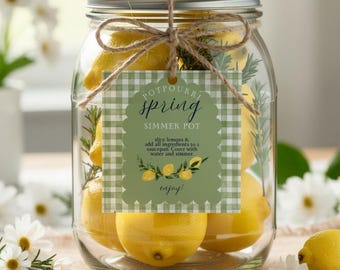 Spring and Summer Lemon Simmer Pot Gift Template