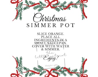 Weihnachts Simmer Pot Geschenk Vorlage