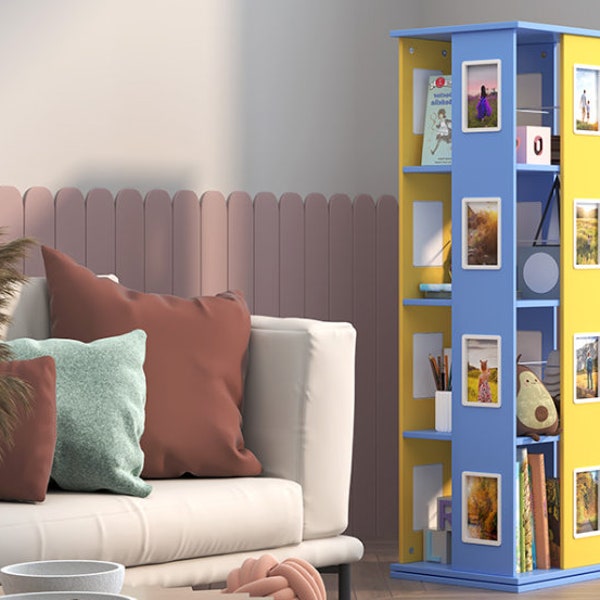 Revolving Bookcase Etsy