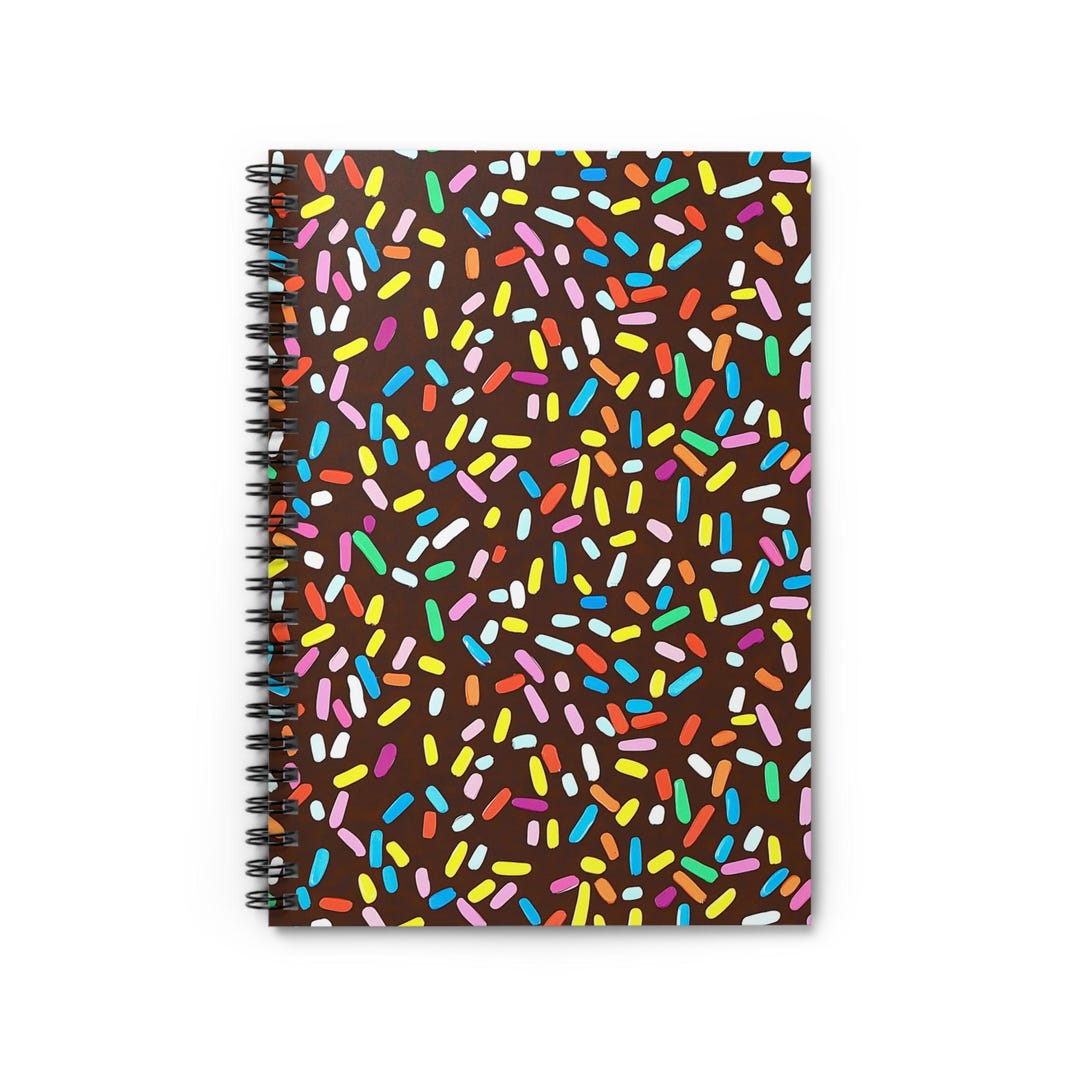 Colorful Sprinkle Spiral Notebook - Fun and Whimsical Design for Note ...