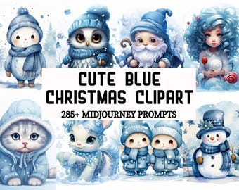285+ Blue Christmas clipart midjourney prompts | Clipart, Midjourney Prompts, AI Art, Midjourney AI Art, Learn Midjourney