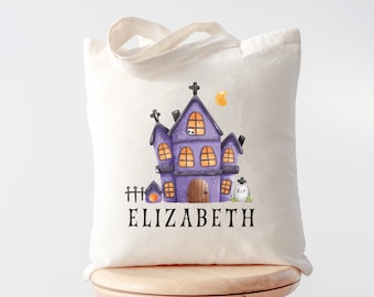 Personalized Trick or Treat Bag, Custom Halloween Bag, Halloween Tote, Kids Halloween Bag with Name, Custom Trick-or-Treat Bags