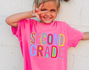 Second Grade Shirt, Back To School Shirt, Girls School Shirt, Custom School Shirt, First Day of School Shirt, 2nd Grade Shirt, Kids School