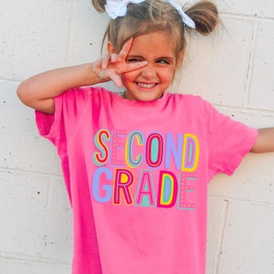 Second Grade Shirt, Back To School Shirt, Girls School Shirt, Custom School Shirt, First Day of School Shirt, 2nd Grade Shirt, Kids School