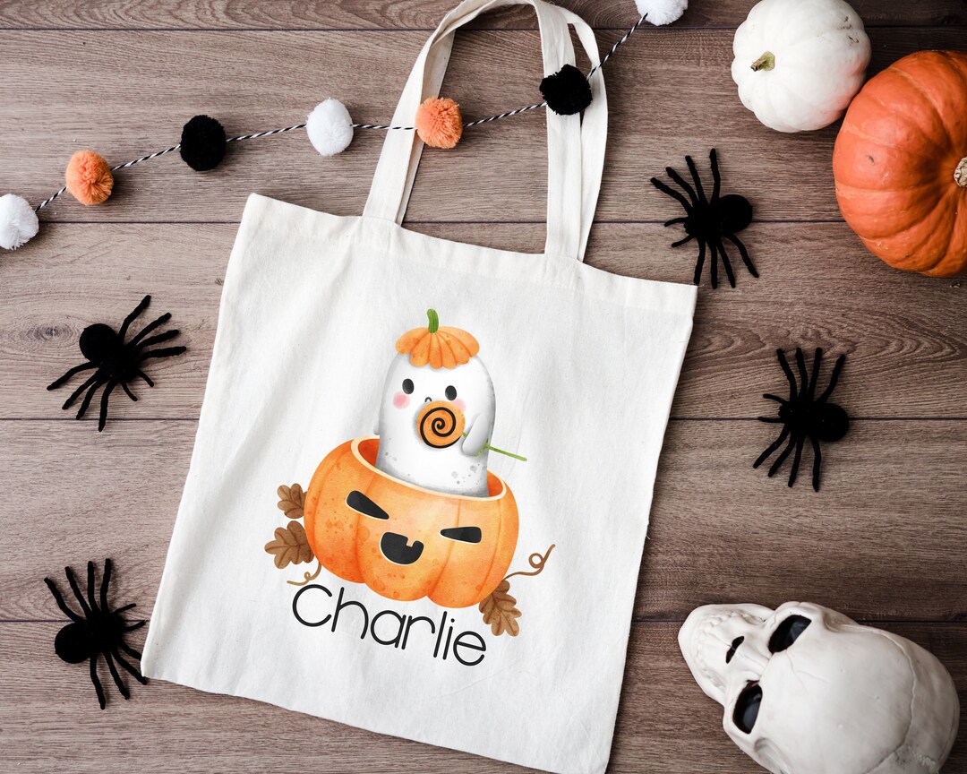 Personalized Trickortreat Bag Custom Halloween Bag Etsy