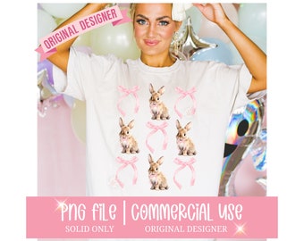 Coquette Easter Png, Pink Bow Png, Coquette Bunny Png, Easter Shirt Design, Happy Easter Png, Easter Sublimation Design, Pink Bow Easter