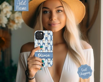 Personalized Phone Case, Custom Phone Case, Coquette Phone Case with name, Cat Phone Case, Cell Phone Case, Cute Phone Case, Gift for Her