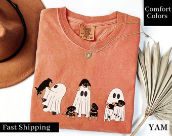 Comfort Colors® Сute Ghost Dog Shirt, Ghost dog t-shirt, Dog Lovers Shirt, Dog Halloween Shirt, Halloween Dog Shirt, Dog Ghosts Tee