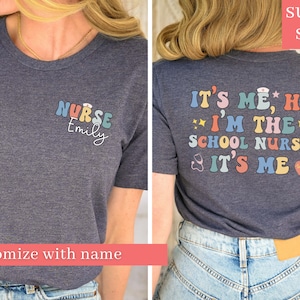 Custom School Nurse Shirt, School Nurse TShirt, School Nurse Gift, Back To School, School Nurse Tee, Back To School, Retro Nurse Shirt