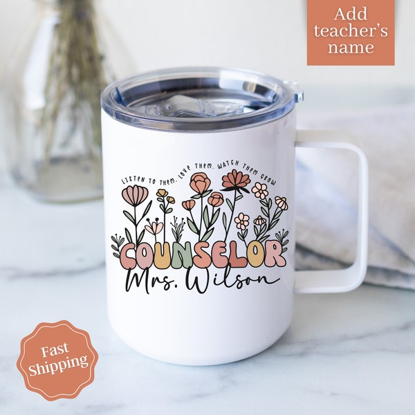 Custom School Counselor Gifts, Counselor Coffee Mug, Gift for School Counselor, School Counselor Travel Mug, Counselor Coffee Cup