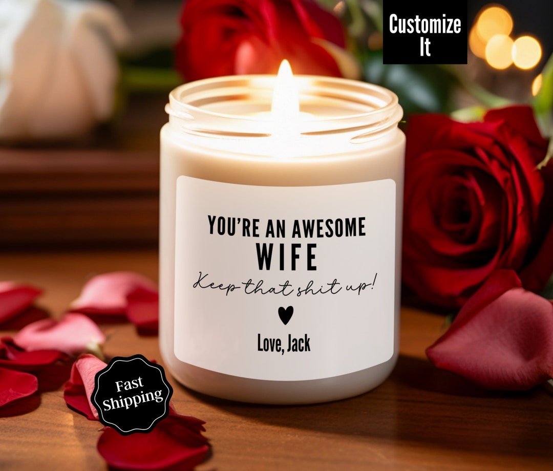 Awesome Wife Candle Gift for Her Gift for Wife Best Wife Gift