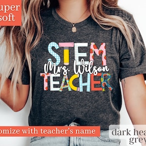 STEM Shirt for Teachers,Women in Science,STEM Teacher Shirt,Science Technology Engineering Math,Gift for Teacher,Teacher Shirt Women