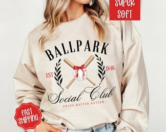 Coquette Baseball Sweathirt, Baseball Social Club Shirt ,Mom Baseball Tees, Cute Baseball Tees, Baseball Shirts, Mom Baseball Shirts