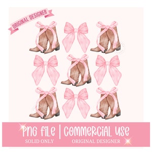 Coquette Cowgirl Boots Png, Cowgirl Png, Boots with Bow Png, Western Png, Pink Bow Aesthetic Png, Coquette Cowgirl Boots, Cowboy Boots Png
