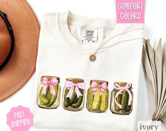 Coquette Pickles Shirt Comfort Colors, Pickle Lover Shirt, Viral Pickle Shirt