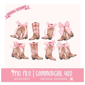 Coquette Cowgirl Boots Png, Cowgirl Png, Boots with Bow Png, Western Png, Pink Bow Aesthetic Png, Coquette Cowgirl Boots, Cowboy Boots Png