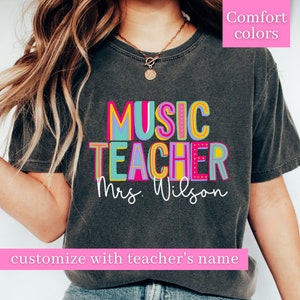 Custom Music Teacher Shirt, Personalized Music Teacher Shirt, Teacher Appreciation Gift, Back To School, Music Teacher Gift, Back To School