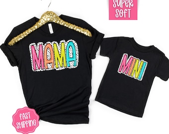 Mama and Mini Rainbow Shirts, Gift for Mom and Daughter, Matching Mommy and Me Shirts, Mother Daughter Shirts, Mothers Day Gift, Matching