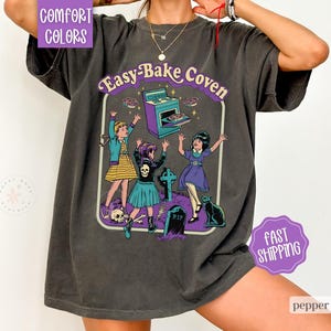 Easy Bake Coven Shirt Comfort Colors, 90s Horror Fan Shirt, Oversized Graphic Tshirt, Vintage Tshirts, Halloween Tshirt