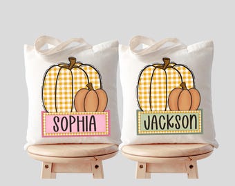 Personalized Trick or Treat Bag, Custom Halloween Bag, Halloween Tote, Kids Halloween Bag with Name, Custom Trick-or-Treat Bags
