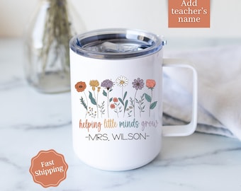 Teacher Travel Mug Personalized Teacher Coffee Cup, Teacher Gifts, Teacher Cup, Teacher Appreciation Gift, Teacher Coffee Cup with name