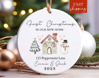 New Home Ornament, New Home Christmas Ornament 2023, Wreath New House Ornament, First Christmas in our New House 2023, Closing Gift New Home