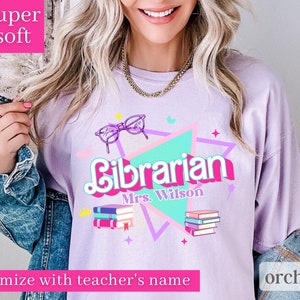 School Librarian Shirt, Library Shirt for Librarian Squad Shirt Book Lover Shirt Librarian Gift for Book Lover, retro vintage book shirt