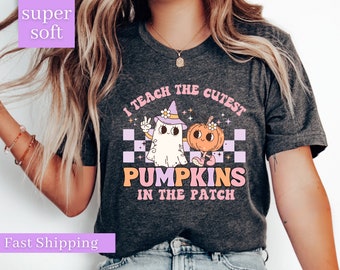 Fall Teacher Shirt, Pumpkin Teacher Shirt, Teacher Halloween Shirt, Cute Teacher Shirts, I Teach The Cutest Pumpkins In The Patch Shirt