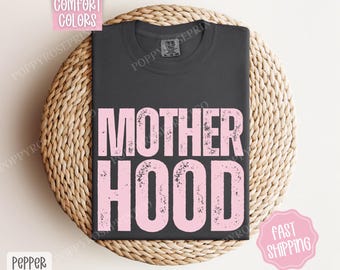 Motherhood Shirt Comfort Colors, Mama Tshirt, Cute Women's Tee, Trendy Mama Shirt, Oversized Mama Tee, New Mom Gift, Gift for Her