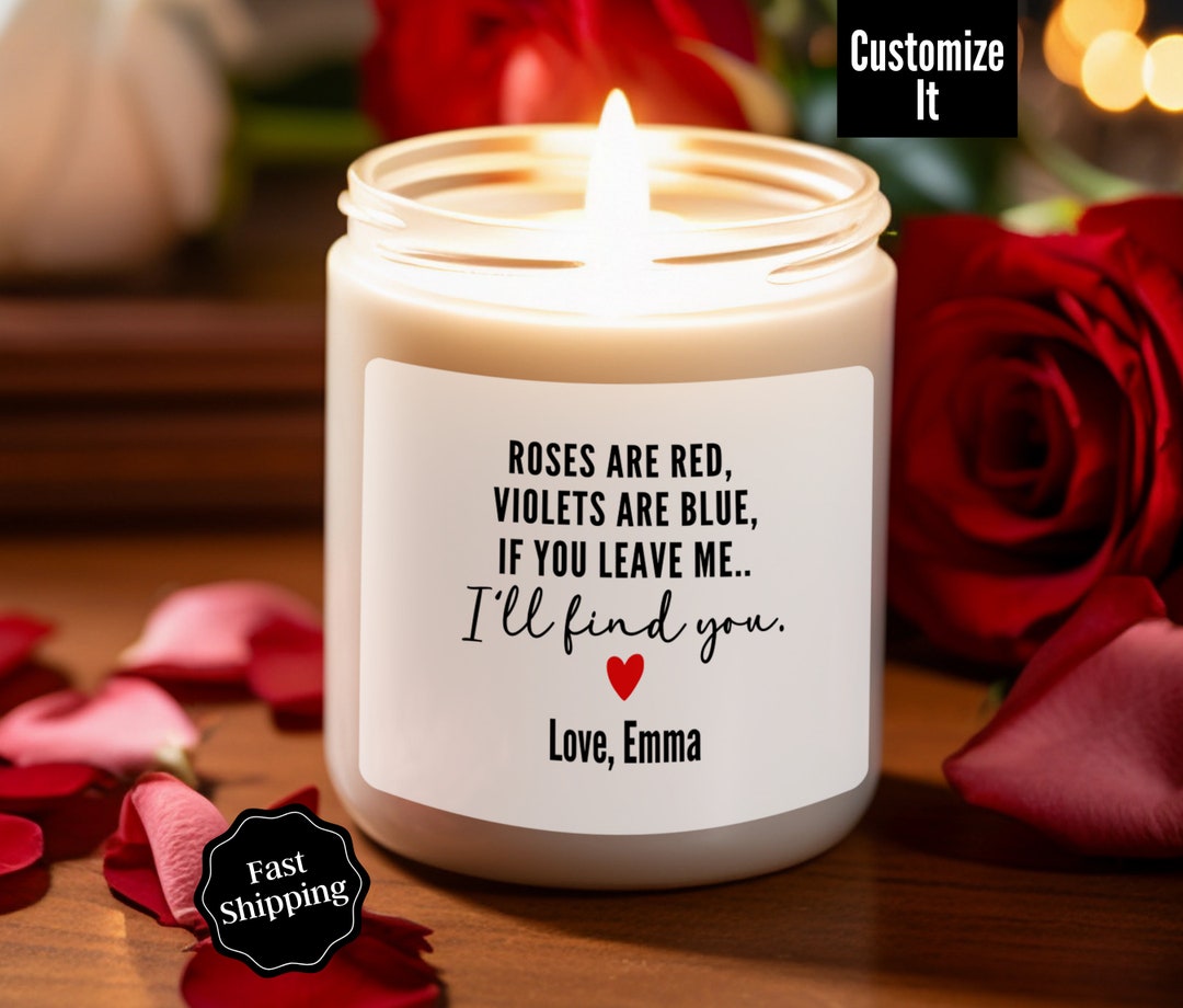 Valentines Candle, Personalized Candle for Girlfriend, Funny Candles