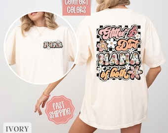 Camiseta con purpurina y suciedad para mamá de ambos, camiseta para mamá de ambos, camiseta para mamá de niño y niña, regalo para el día de la madre para mamá de ambos, camiseta para mamá con colores cómodos