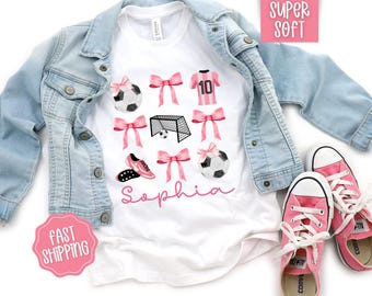 Brothers Biggest Fan Soccer Shirt, Soccer Sis Shirt, Soccer Sister Shirts, Girls Soccer Tee, Coquette Soccer Shirt for kids