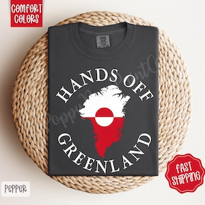 Camiseta de apoyo a Groenlandia, camiseta "Manos fuera de Groenlandia no está en venta", camiseta con la bandera de Groenlandia, camisetas de Groenlandia, camiseta anti Trump