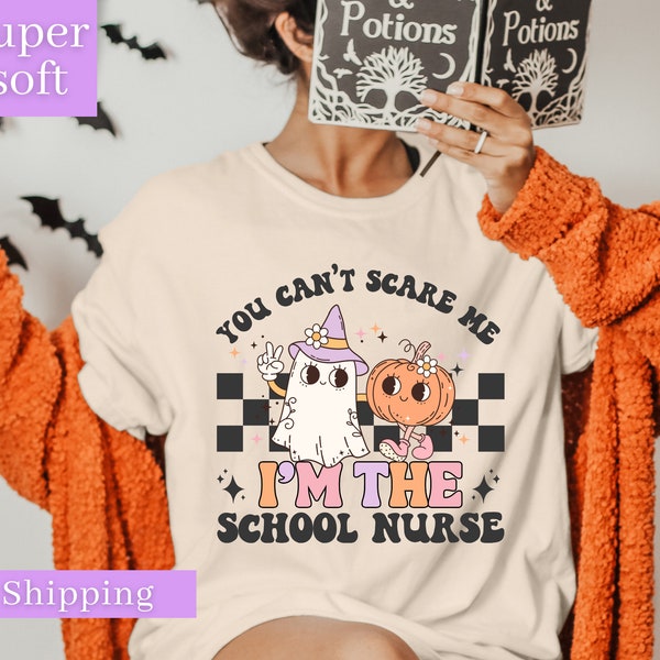 School Nurse Halloween Shirt, School Nurse Tshirt, Halloween School Nurse Gift, Spooky School Nurse Shirt, School Nurse Tee, Nurse Life