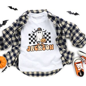 Personalized Kid Shirt, Custom Nickname Kid Shirt for Autumn, Kid shirt with Names, Fall Halloween Shirt, Halloween Toddler Shirt