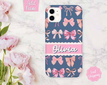 Coquette Phone Case, Custom Phone Case, Personalized Phone Case with name, Cat Phone Case, Cell Phone Case, Cute Phone Case, Gift for Her