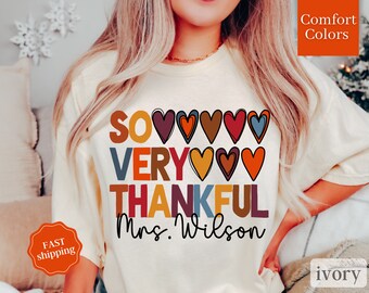 Thankful Teacher Shirt, Thanksgiving Teacher Shirt, Thanksgiving T-Shirt, Fall Teacher Tee, Thanksgiving Gift For Teacher, Fall Season Shirt
