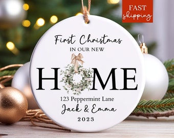 New Home Ornament, New Home Christmas Ornament 2023, Wreath New House Ornament, First Christmas in our New House 2023, Closing Gift New Home